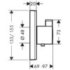 Hansgrohe© ShowerSelect Termostato de gran caudal empotrado Código 15760000