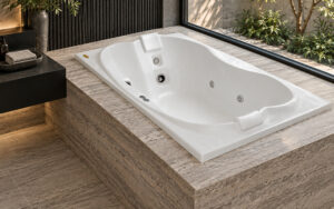 Bañera JACUZZI© con hidromasaje Jacuzzi© Eura Dupla 183x120