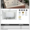 Bañera JACUZZI© con hidromasaje Carina 170 x 110
