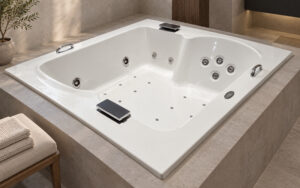 Bañera JACUZZI© con hidromasaje  Adriatica 192x166cm