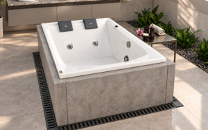 Bañera JACUZZI© con hidromasaje Carina 170 x 110