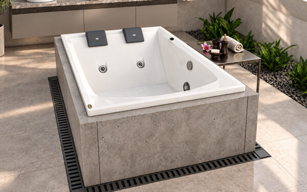 Bañera JACUZZI© con hidromasaje Carina 170 x 110