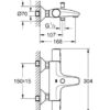 Grohe® Precision Start Mezclador termostático de baño 1/2 " codigo 34598000
