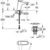 Grohe® WAVE S-SIZE mezclador monomando de lavatorio codigo 23583001