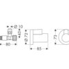 Hansgrohe Llave angular y embellecedor salida G 3/8 codigo 13954000