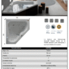Bañera JACUZZI© con hidromasaje  Espree Corner 152x152x55