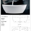 Bañera JACUZZI© Exenta Modelo RIVA CORIAN 164x082x062