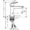 Hansgrohe Logis Mezclador monomando de lavatorio 110  con vaciador Push-Open código 71252000