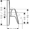 Hansgrohe Logis Mezclador monomando de ducha empotrado código  71605000