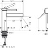 Hansgrohe Finoris Mezclador monomando 110 con vaciador push-open copia 76023000
