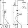 Hansgrohe Vernis Blend Showerpipe 200 1jet con termostato codigo 26276000