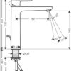 Hansgrohe Vernis Blend Mezclador monomando de lavabo 190 con vaciador automático codigo 71552670