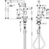 Hansgrohe Talis M54 Mezclador monomando de cocina 270, extraíble, 1jet Brushed Black Chrome NEW codigo 72808340
