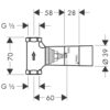 Hansgrohe Logis Llave de paso empotrada codigo 71970000