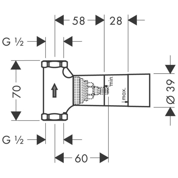 Hansgrohe Logis Llave de paso empotrada codigo 71970000