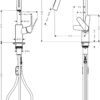 Hansgrohe Focus M41 Mezclador monomando de cocina 240 con ducha extraíble, 2jet codigo 31815000