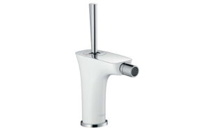 Hansgrohe PuraVida Mezclador monomando de bidé con vaciador cromo-blanco mate codigo 15270400