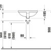 DURAVIT Lavatorio empotrado Diseño de Philippe Starck codigo 030543