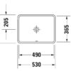 DURAVIT Lavatorio empotrado Diseño de Philippe Starck codigo 030549