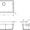 153__hmg01862_eps Hansgrohe S51 S510-U660 Fregadero de bajo mesada 660 codigo 43432170