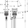 Hansgrohe Tecturis S Mezclador monomando de lavabo 150 CoolStart de 2 agujeros con vaciador 73353000