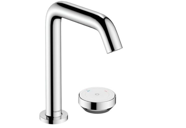 Hansgrohe Tecturis S Mezclador monomando de lavabo 150 CoolStart de 2 agujeros con vaciador 73353000