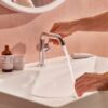 Hansgrohe Mezclador monomando de lavabo Tecturis S  110 Fine CoolStart EcoSmart+ con vaciador push-open 73320000