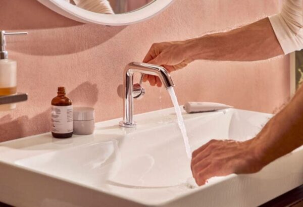 Hansgrohe Mezclador monomando de lavabo Tecturis S  110 Fine CoolStart EcoSmart+ con vaciador push-open 73320000