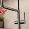 ourg Hansgrohe Talis Select M54 PowderSpray Mezclador monomando de cocina Semi-Pro, 3 jets codigo 72861000
