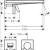 Hansgrohe Tecturis E Mezclador monomando de lavabo empotrado con caño 22,5 cm codigo 73051000