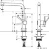 Hansgrohe Talis M54 Mezclador monomando de cocina 270, 1jet codigo 72840800