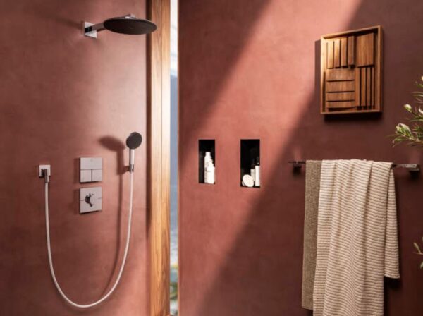 sruu Hansgrohe© ShowerSelect Comfort E Válvula empotrada 3 llaves de paso 15573000
