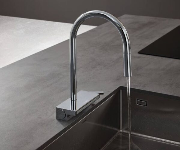 Hansgrohe Aquno Select M81 Mezclador monomando de cocina Cromo con ducha extraíble y escurridor codigo 7383700