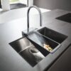 Hansgrohe Aquno Select M81 Mezclador monomando de cocina Cromo con ducha extraíble y escurridor codigo 7383700