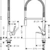 Hansgrohe Cento Mezclador monomando de cocina XXL, Semi-Pro, 2jet codigo 14806000