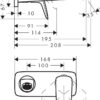 Hansgrohe Logis Monomando de lavabo empotrado a muro con caño de 19.5 cm codigo 71220000