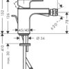 kuwour Hansgrohe Vernis Shape Mezclador monomando de bidé con vaciador automático codigo 71211670